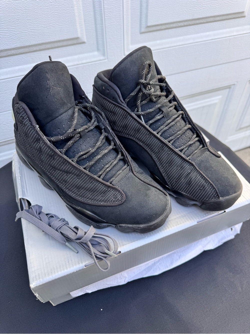 Jordan Men's Black Low-Top Suede Sneakers with Reflective Accents
